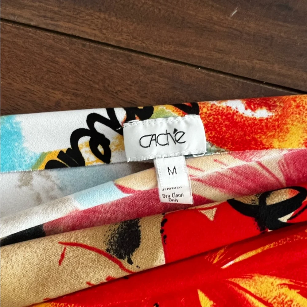 Cache Multicolor Floral One-Shoulder Dress - Picture 3 of 5
